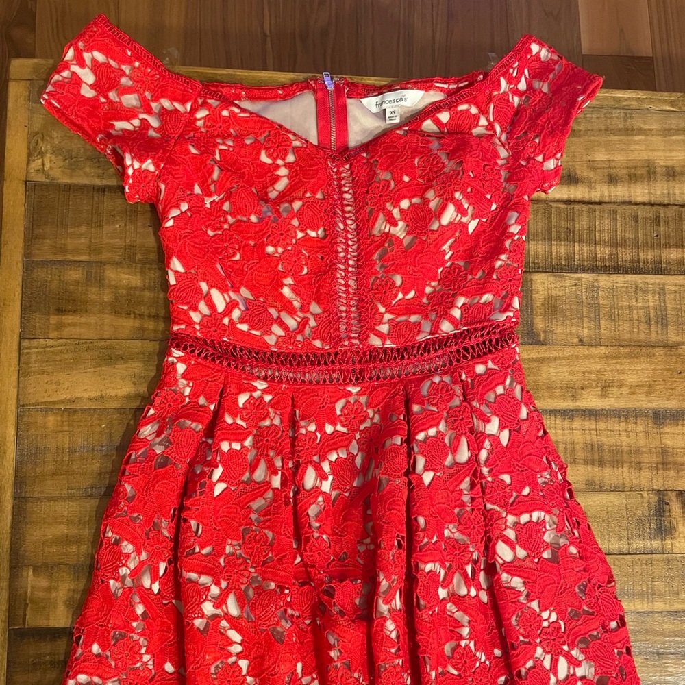 Red holiday dress - Francesca